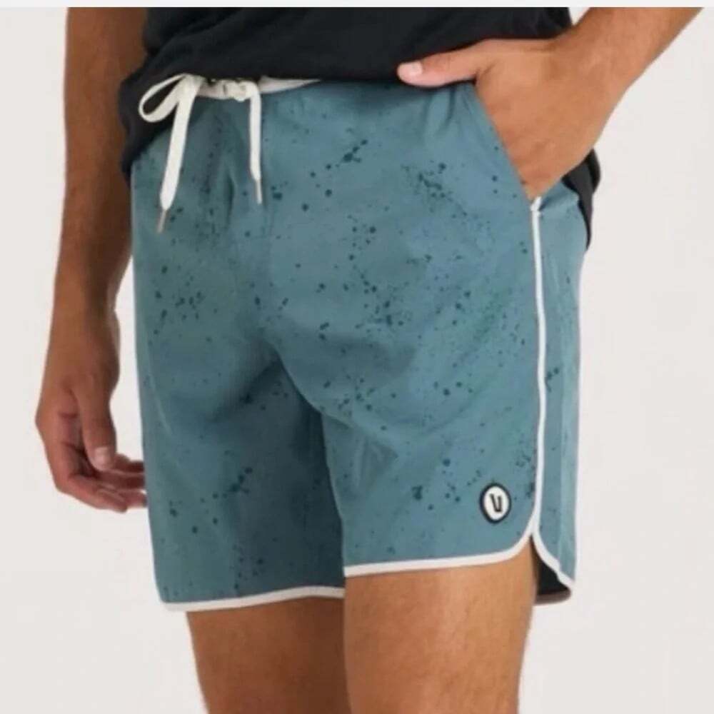 VUORI Cruise Board Shorts Men’s Size 30 Blue/Green Swim Trunks Activewear Surf